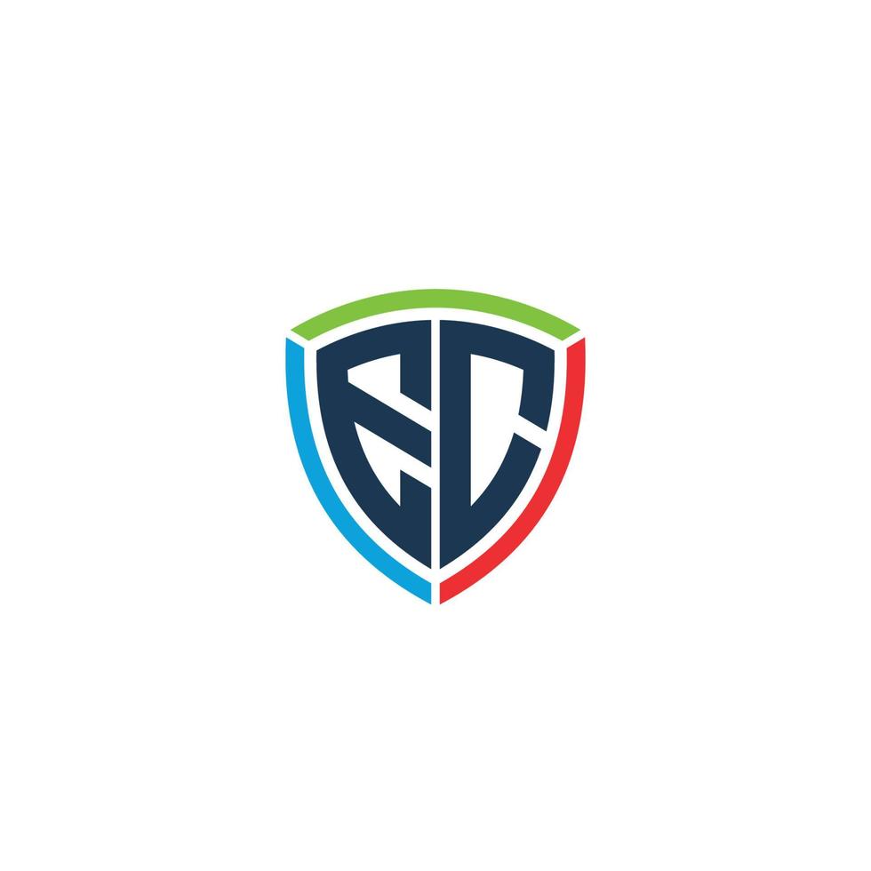 EC and Shield logo or icon design. Message us on our Social Media if you need the same design style but you want to use different letters vector