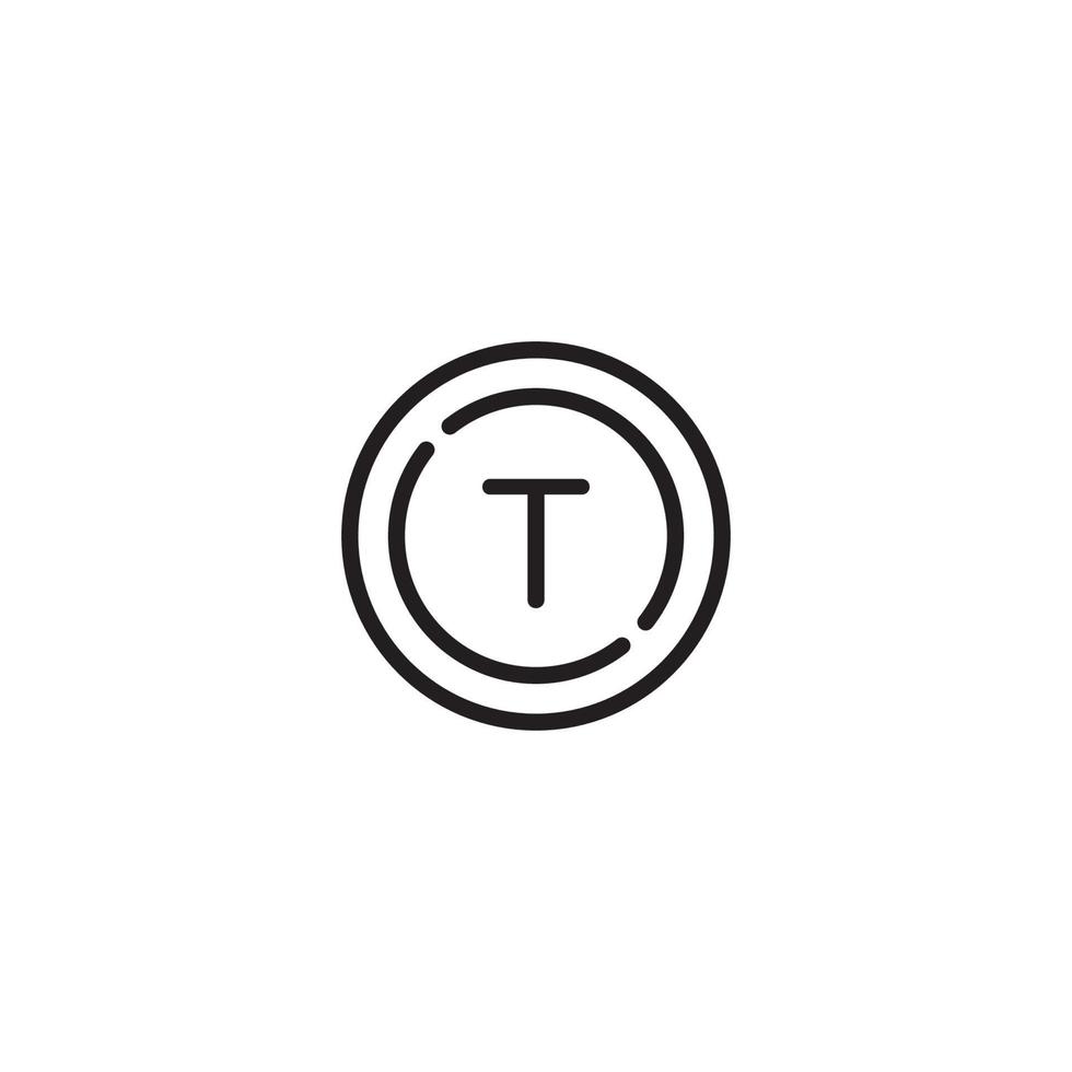 diseño de logotipo o icono de letra t vector
