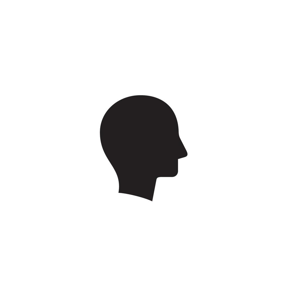 Human Head logo or icon design vector