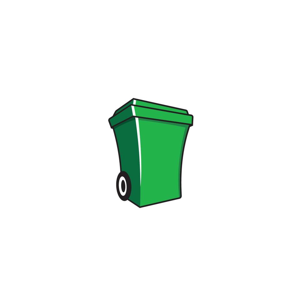 Trash Bin logo or icon design vector