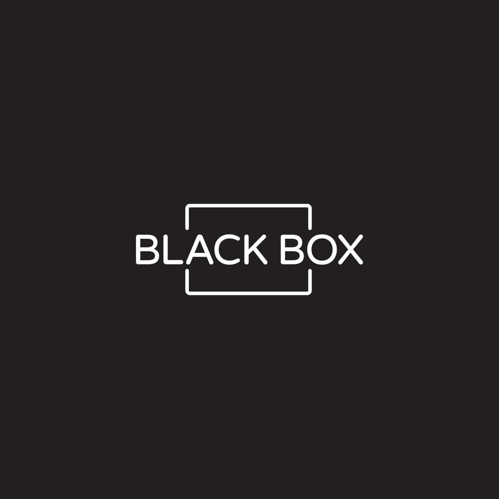 Black Box wordmark logo design vector