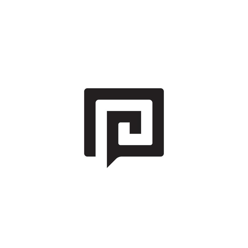 a simple Maze logo or icon design vector