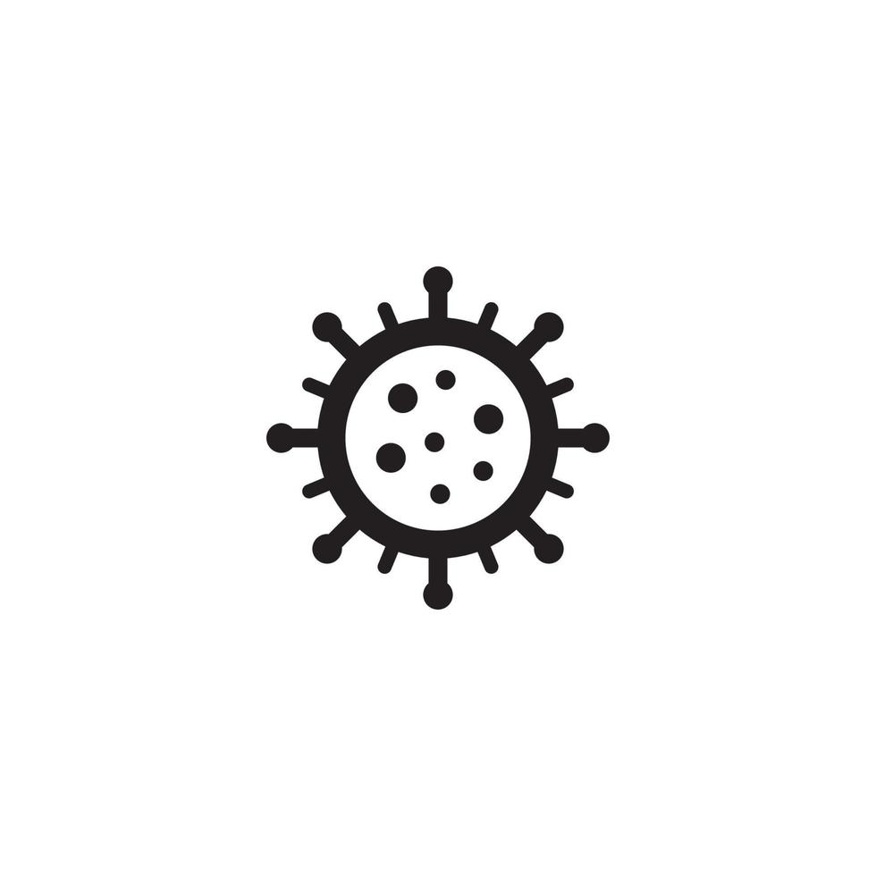 diseño de logotipo o icono de coronavirus o covid-19 vector