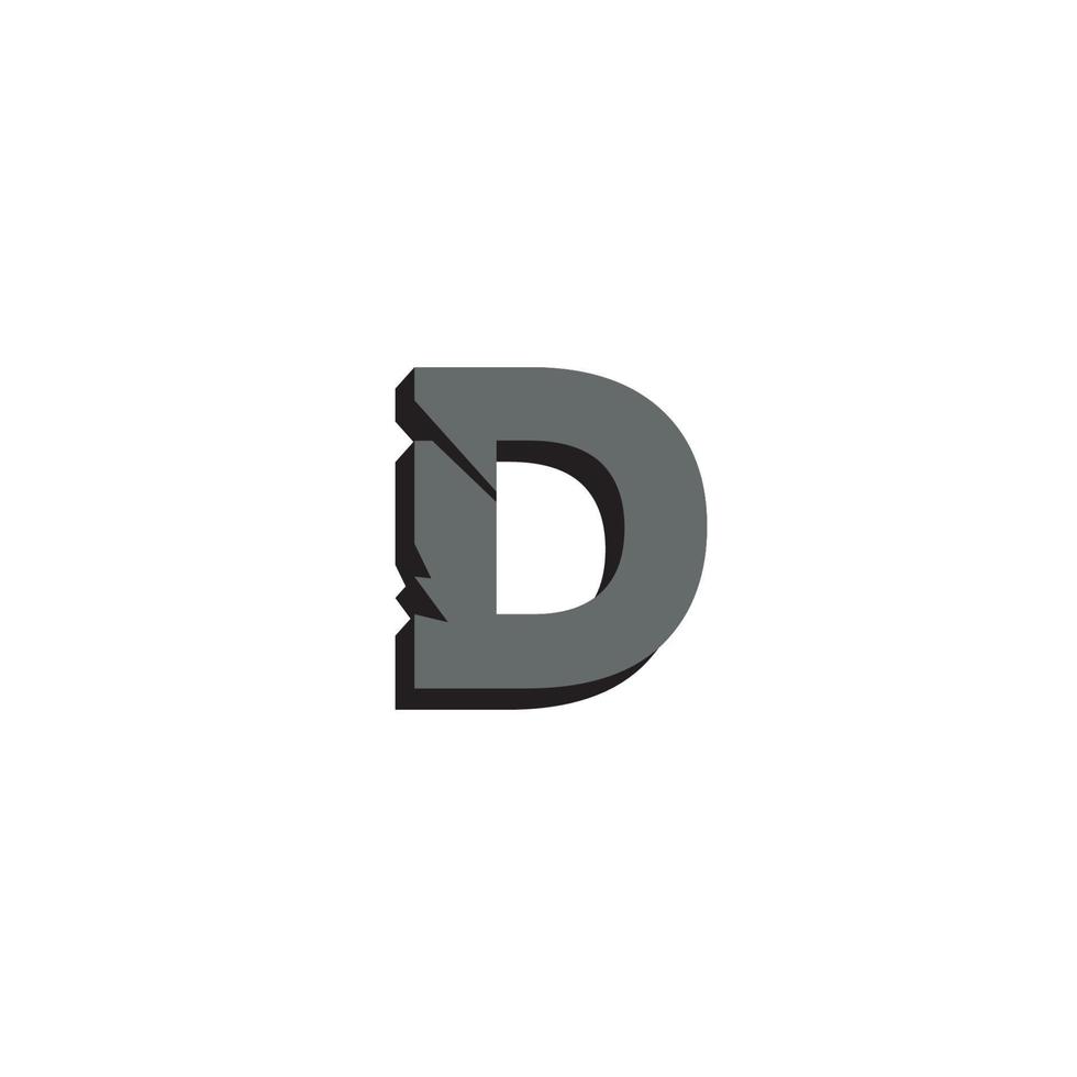 diseño de logotipo o icono de letra d vector