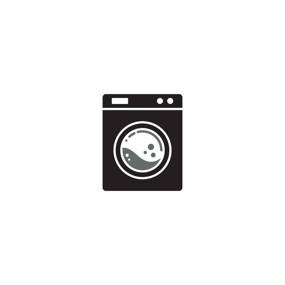 diseño de logotipo o icono de lavadora vector