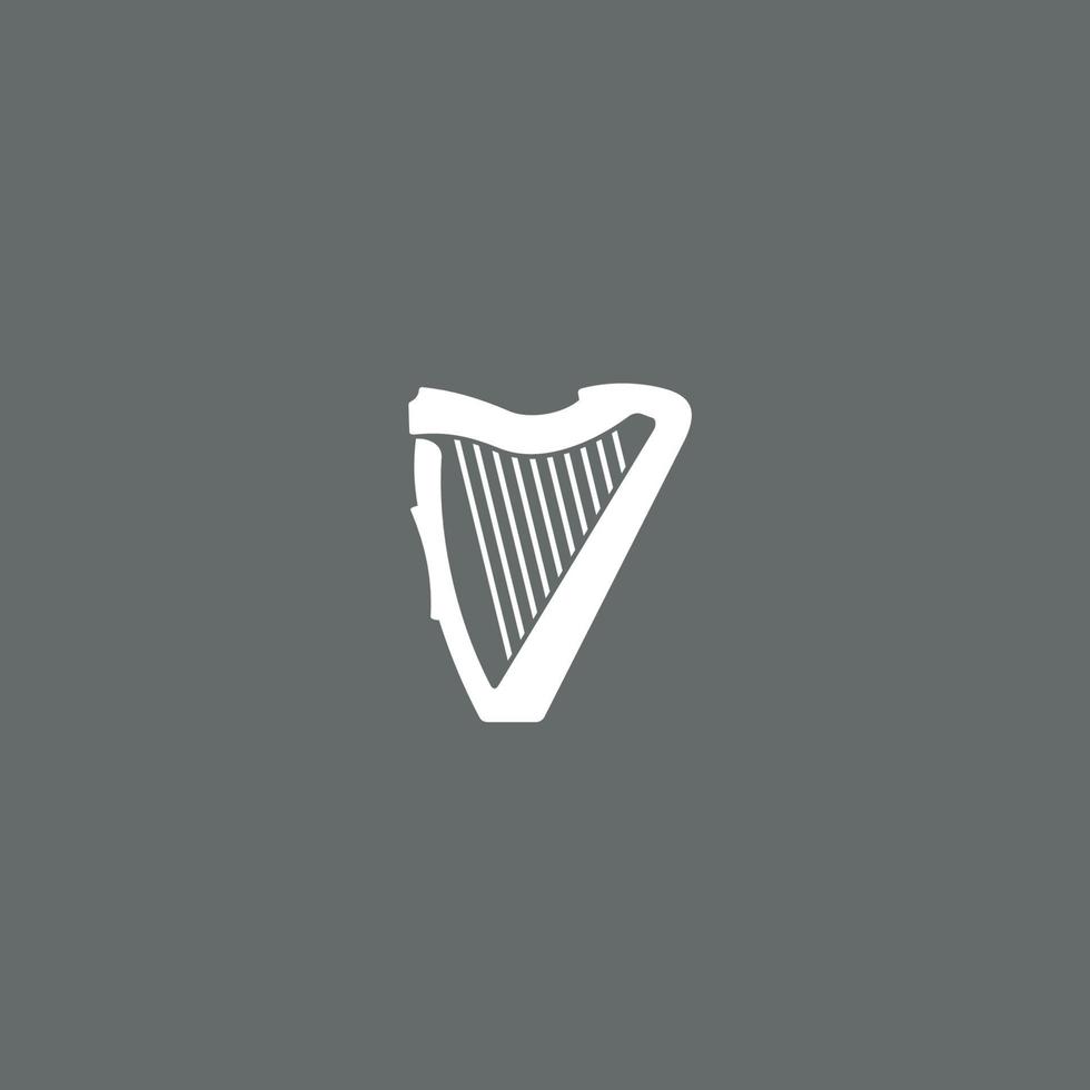 a simple Harp logo or icon design vector