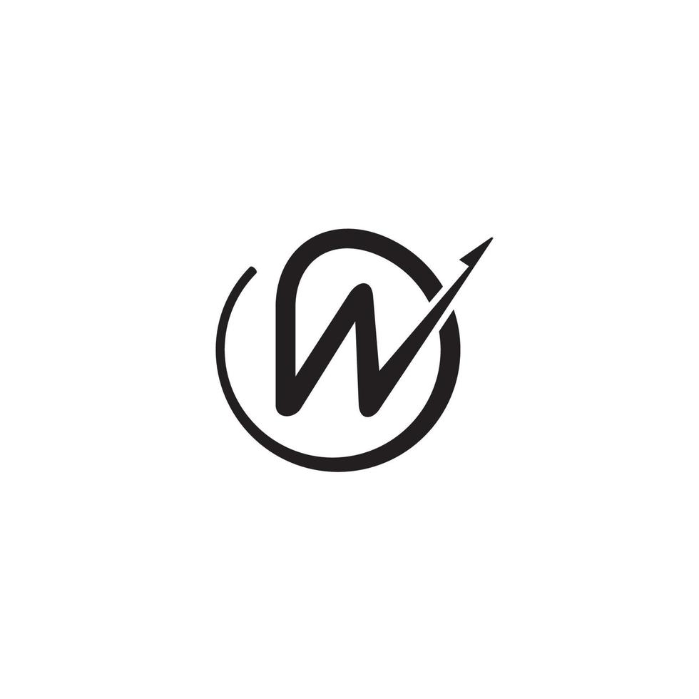 Letter W logo or icon design vector