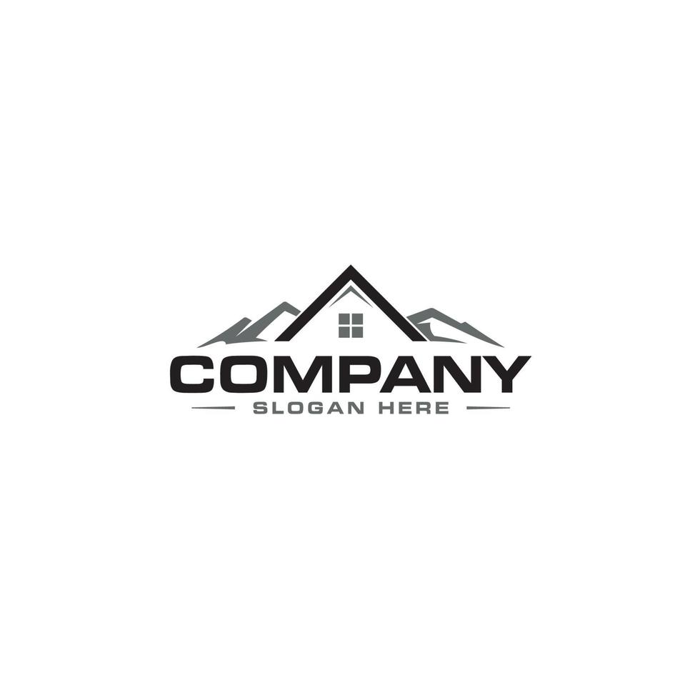 House and Mountain logo design. Message us on our Social Media if you need our help to put your business name into the design vector