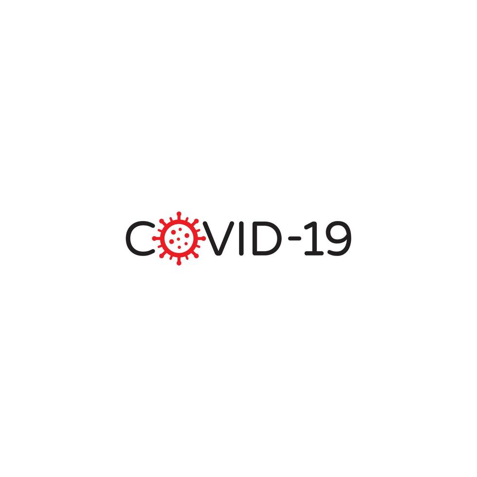 COVID-19 or Coronavirus wordmark logo design vector