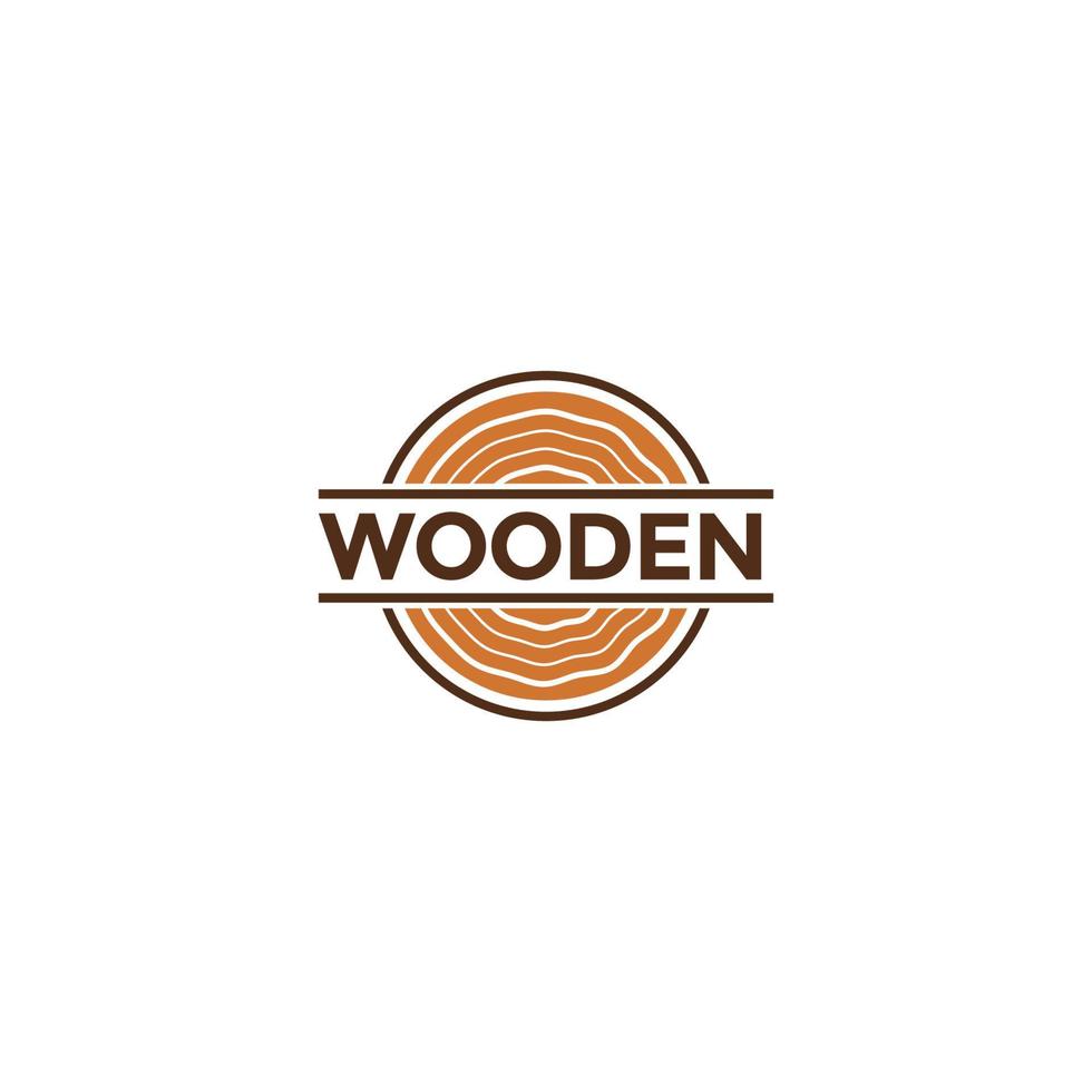 Wooden combination mark logo design. Message us on our Social Media if you need our help to put your business name into the design vector