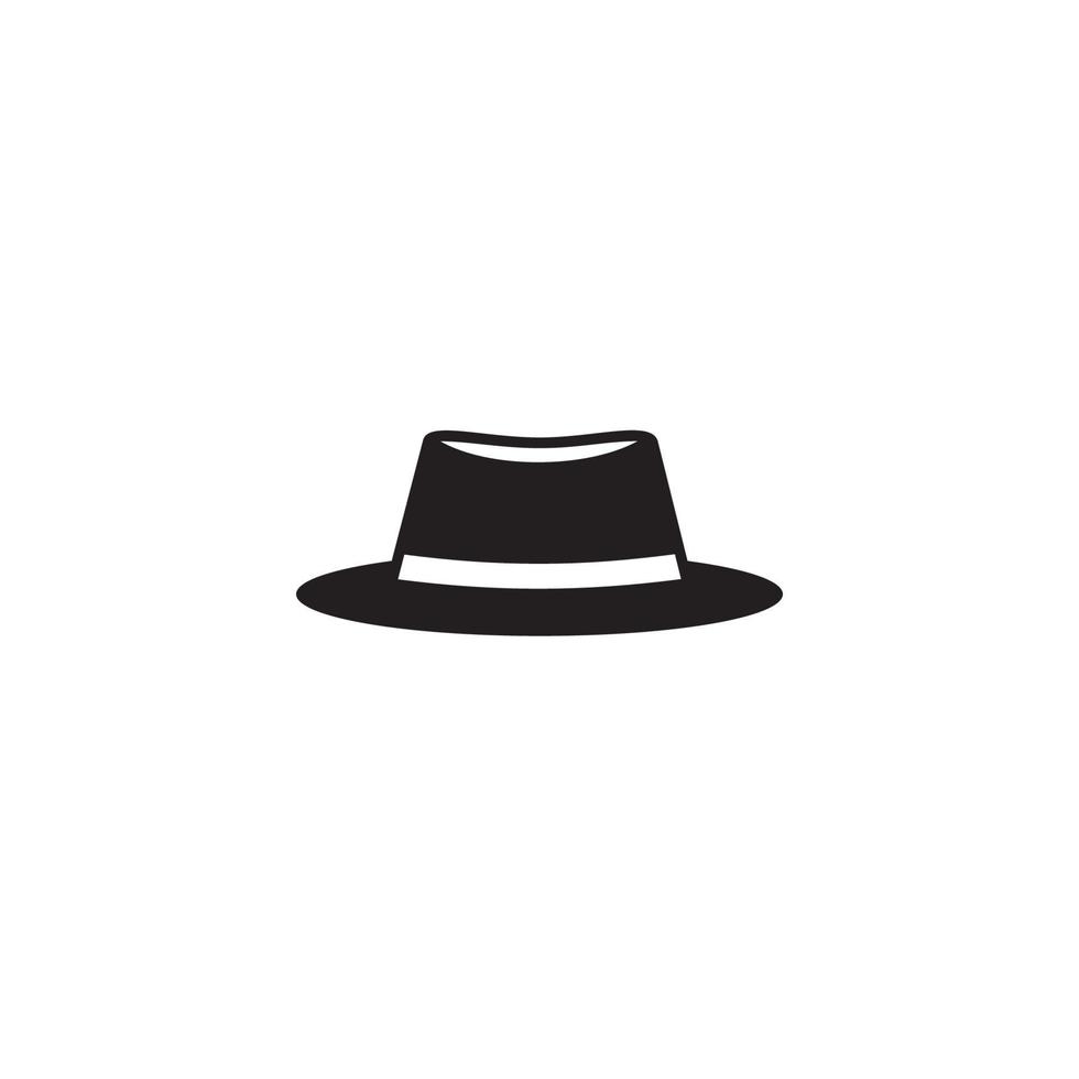 un simple diseño de logotipo o icono de sombrero vector