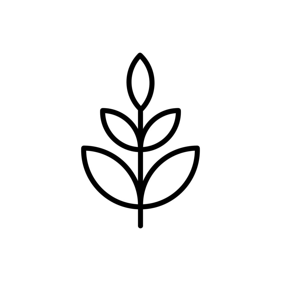 vector de icono de hoja de planta