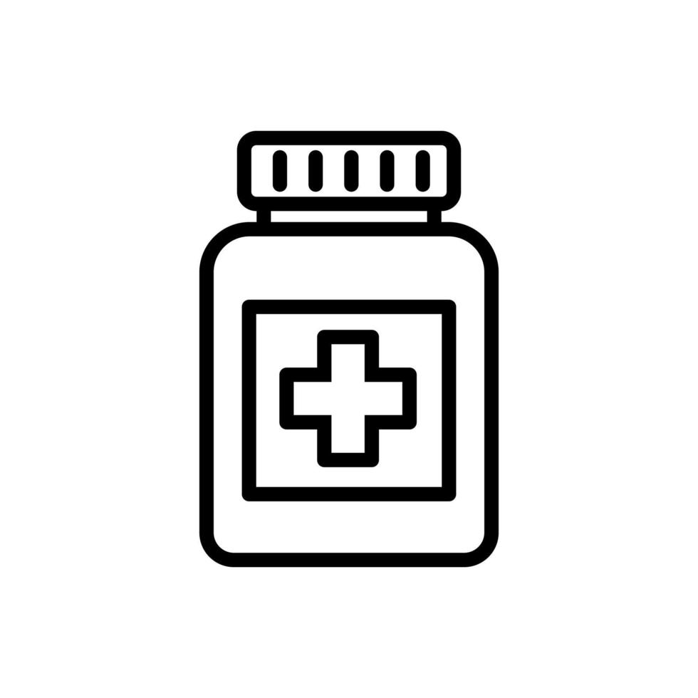 medicine bottle icon vector