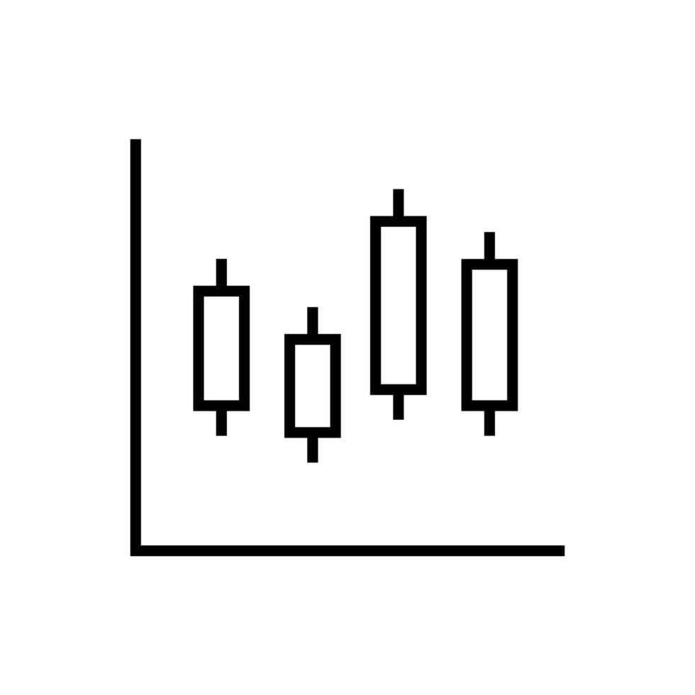 candlestick graph icon vector
