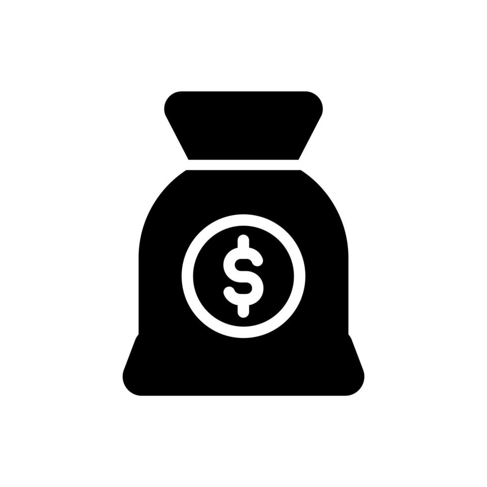 money bag icon vector