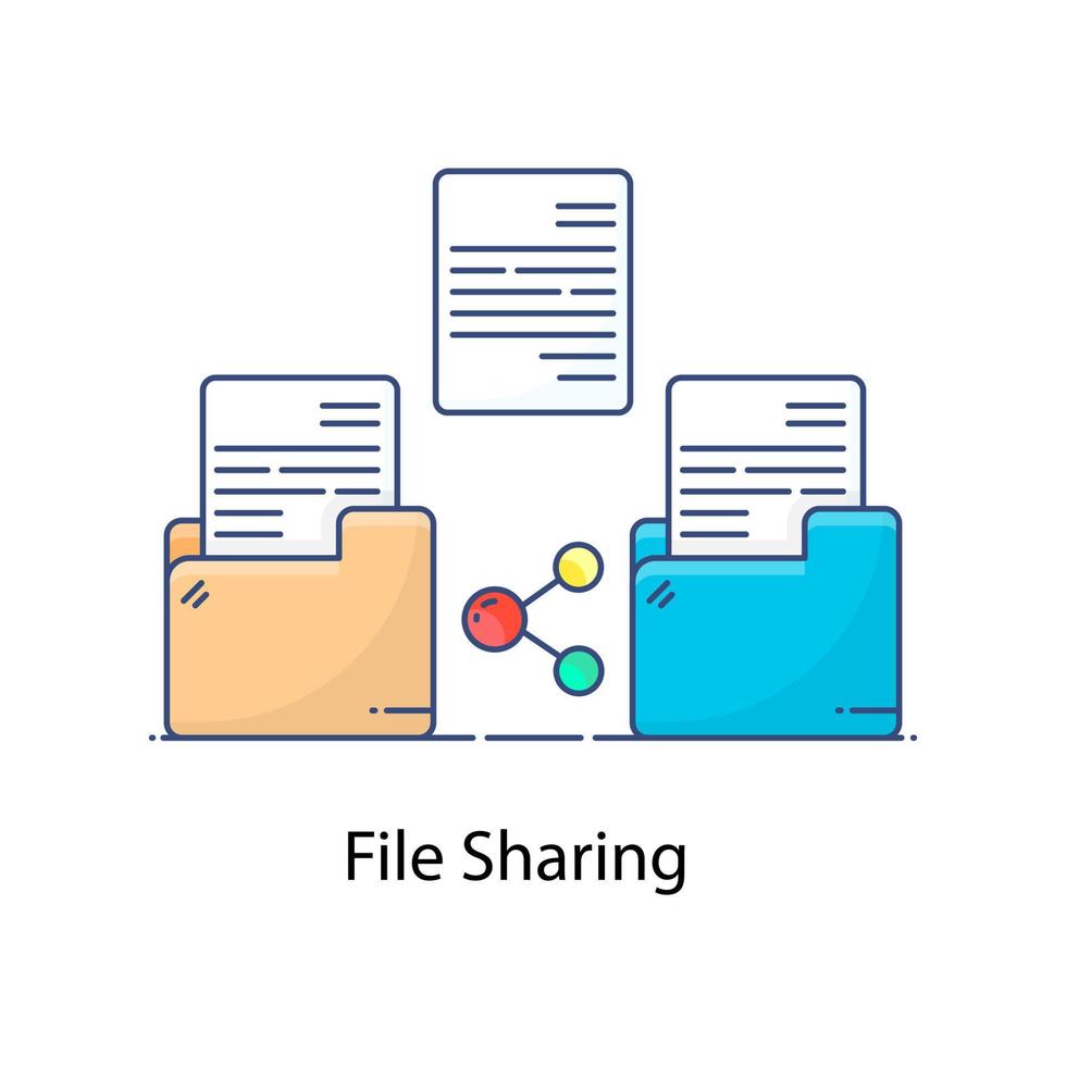 File transfer vector style editable icon of data transfer