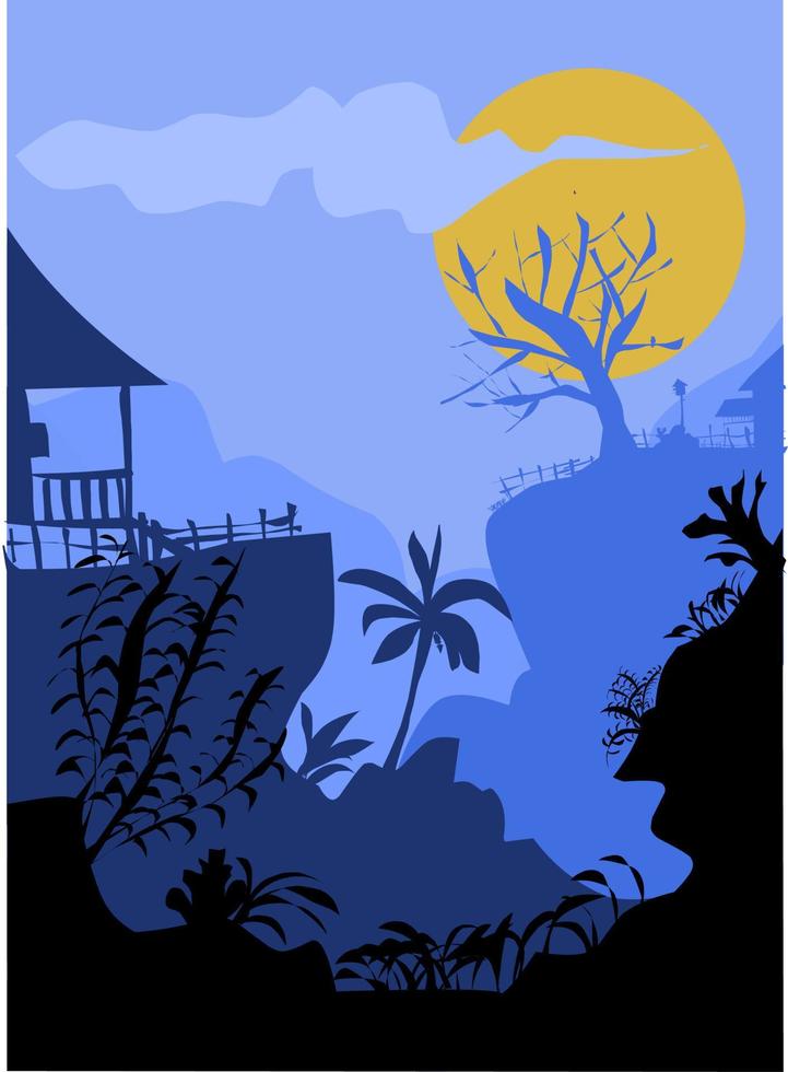 beautiful night illustration image vector