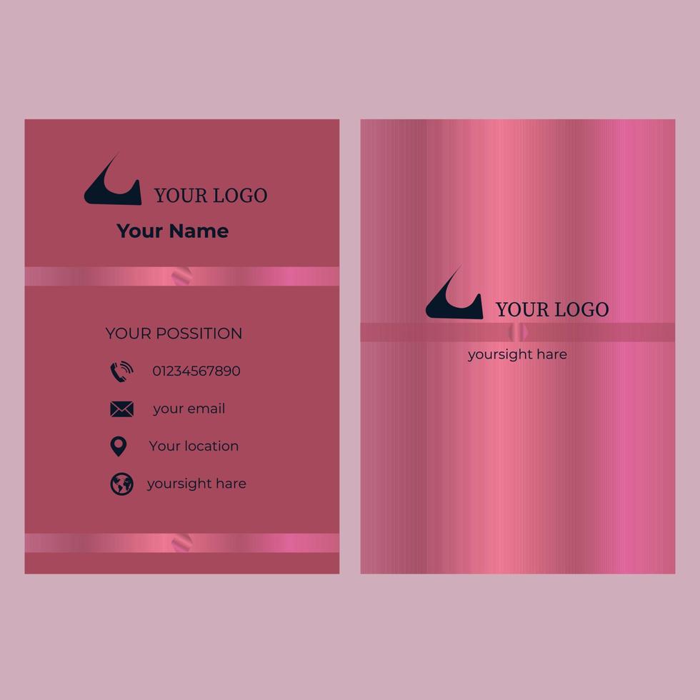 Vertical business card design template vector