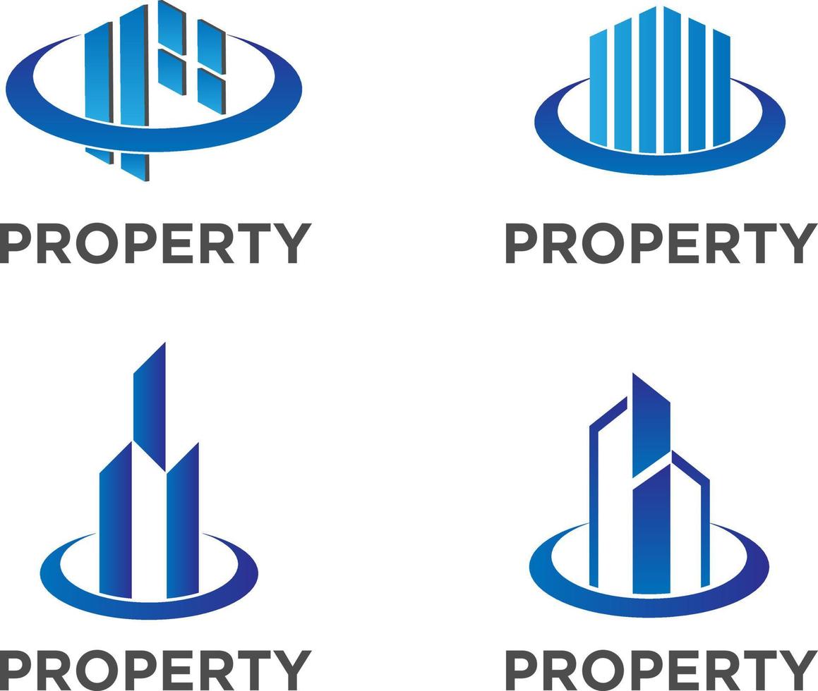 propiedad inmobiliaria logo vector plantilla de diseño