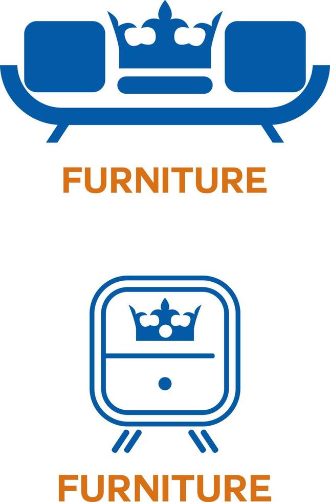 plantilla de vector de diseño de logotipo de muebles