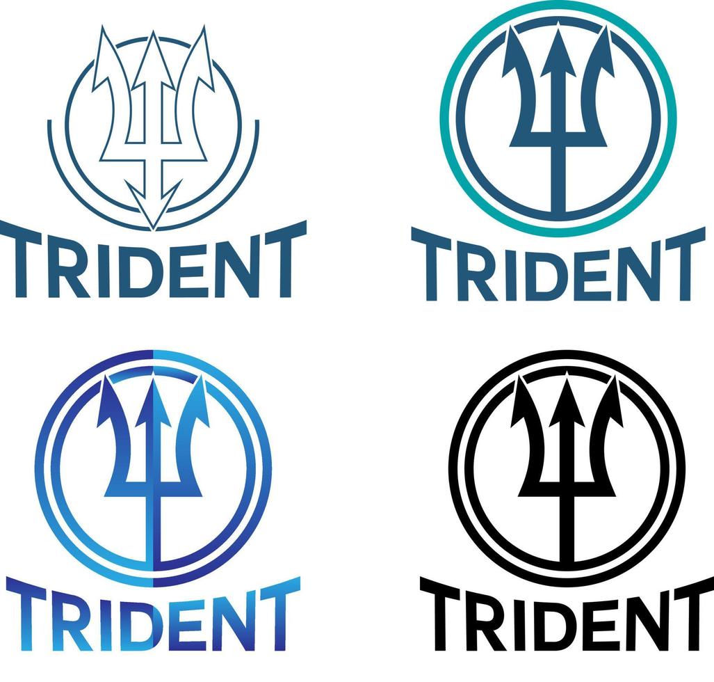 trident logo template design vector for business
