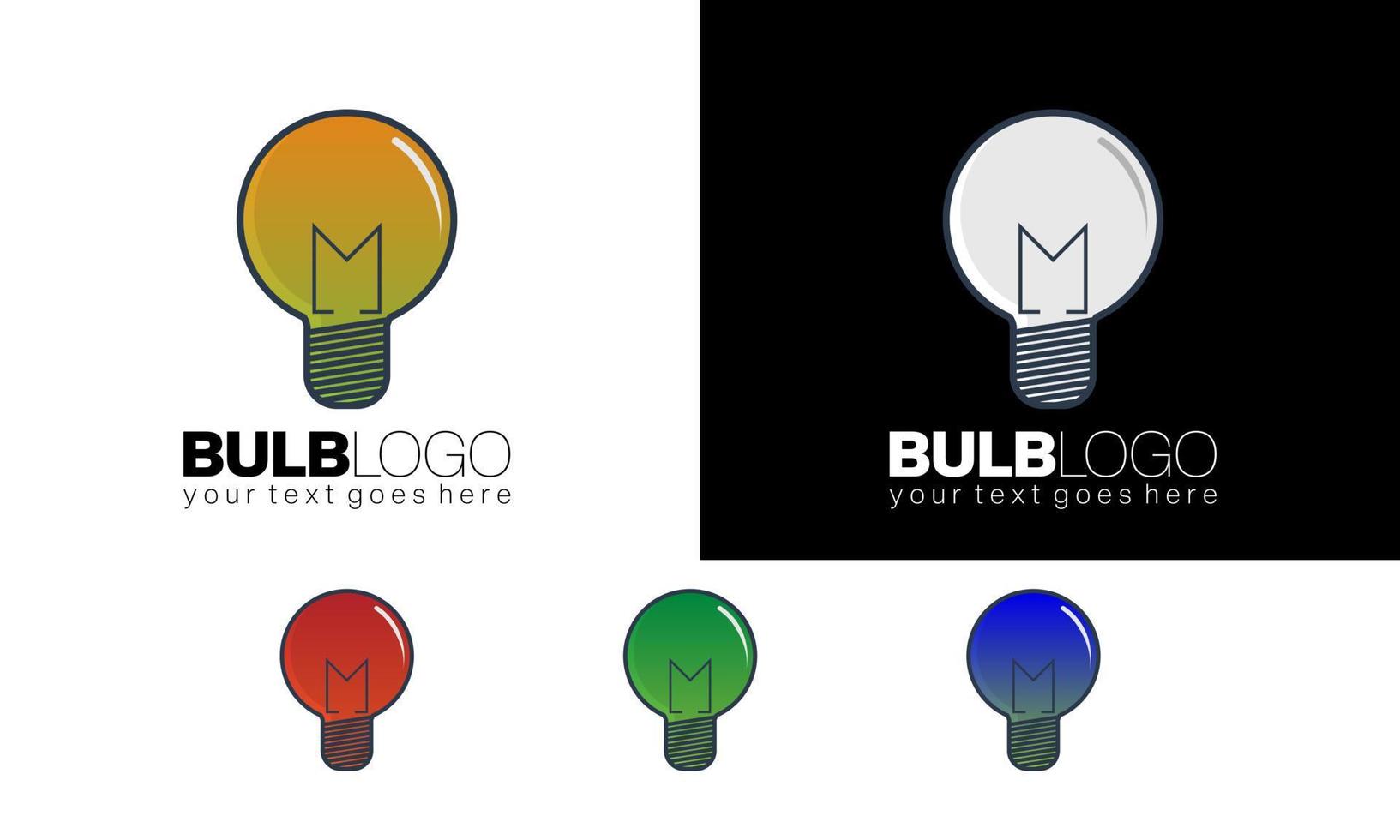 bulb logo template desiign vector