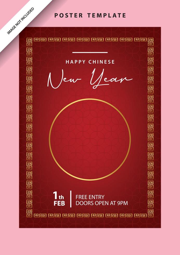 banner chinese new year poster asian zodiac template social media february background wallpaper event vector