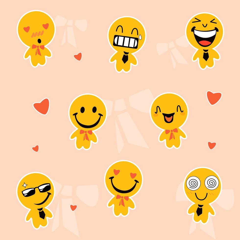 Seamless Vector Patterns of Cartoon Funny
