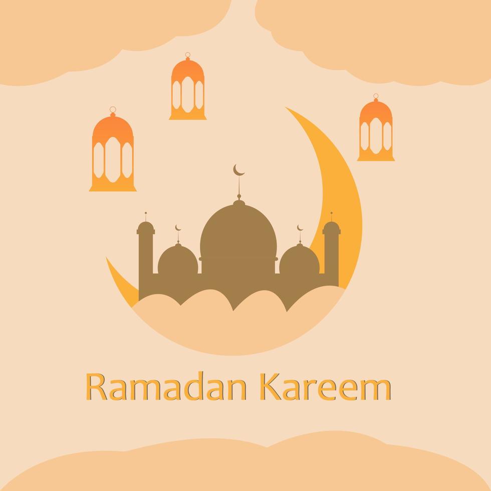 Illustration vector design of Ramadan Kareem