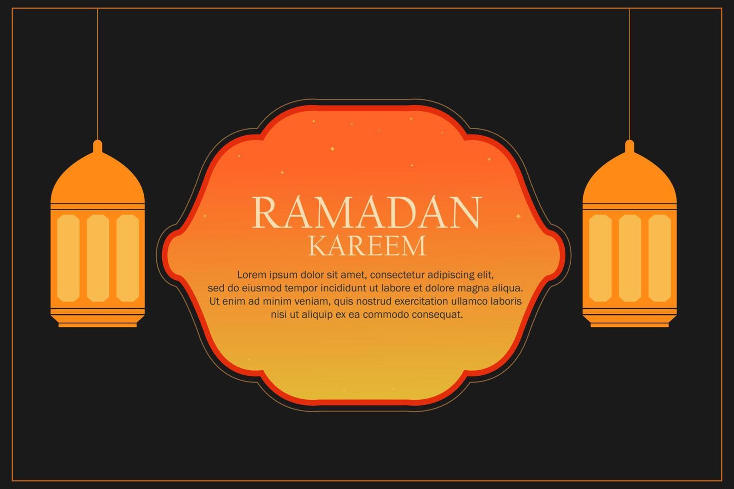 Illustration vector design of Ramadan Kareem