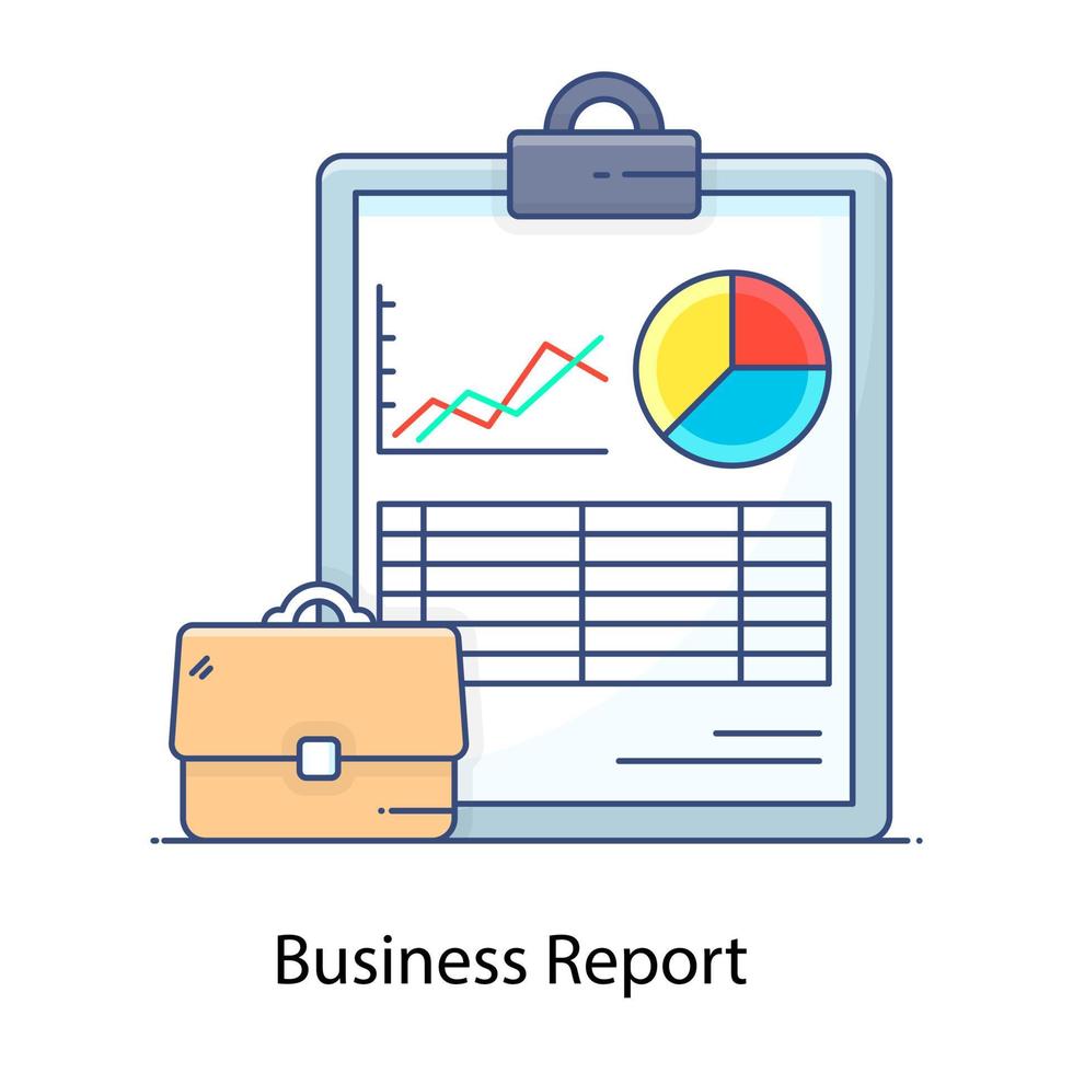 Business report icon design vector of sales record file in editable style