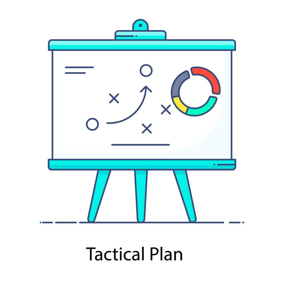 estilo de vector de plan táctico, plan de juego en estilo plano moderno