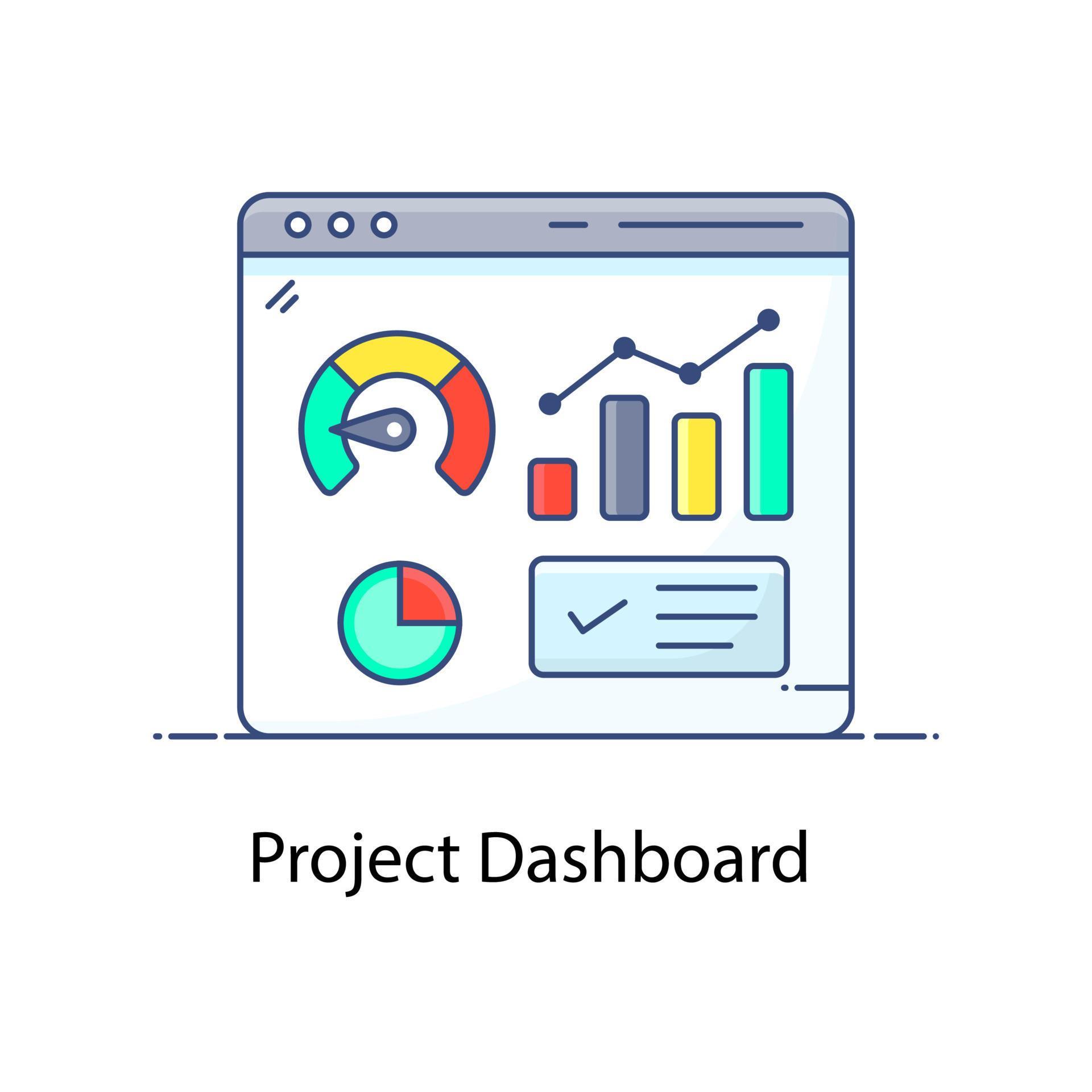 Vector of project dashboard infographic website 5069684 Vector Art at