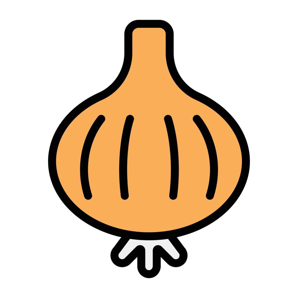 Garlic vector, natural food ingredient in flat icon vector