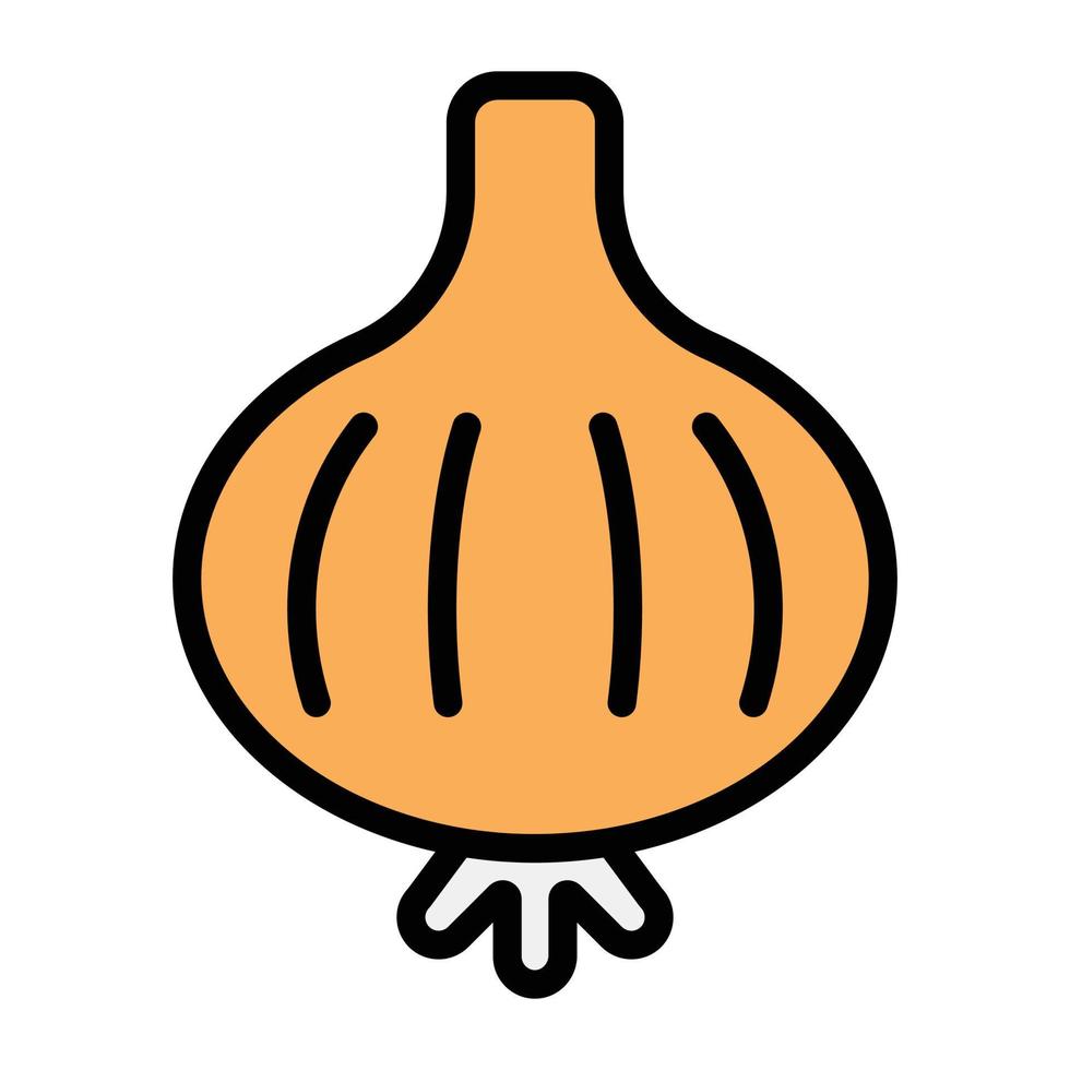 Garlic vector, natural food ingredient in flat icon vector