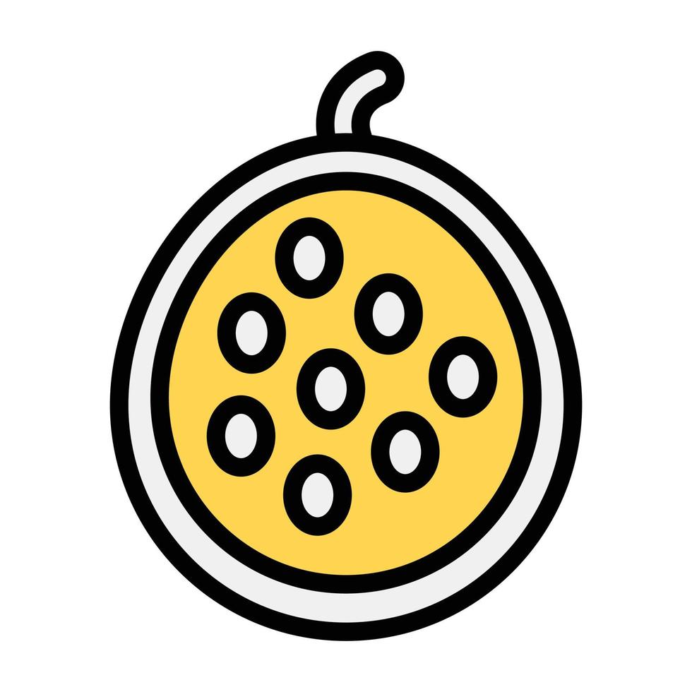 A healthy seed fruit of fig is shown in flat icon vector