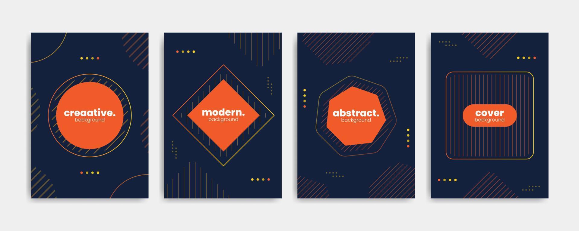 Collection set abstract geometric style cover. background design. Minimal geometric pattern. Eps10 vector