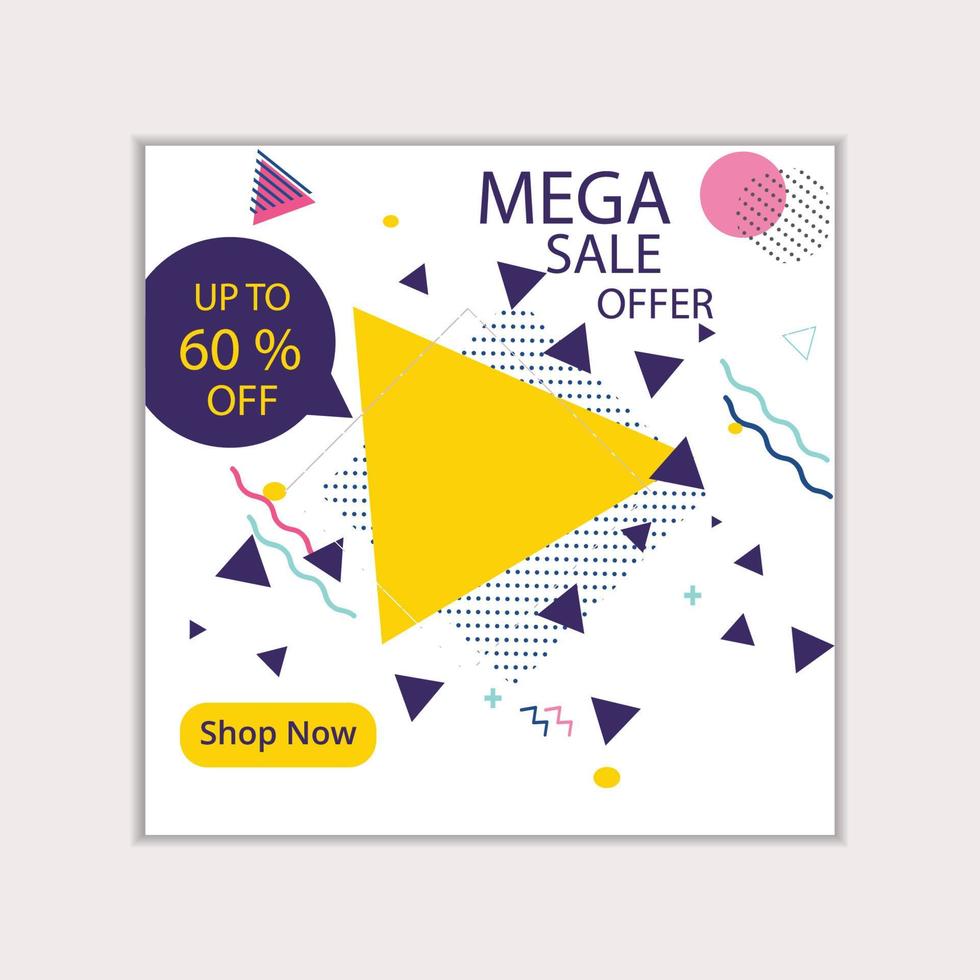 Social Media Post Design Template vector