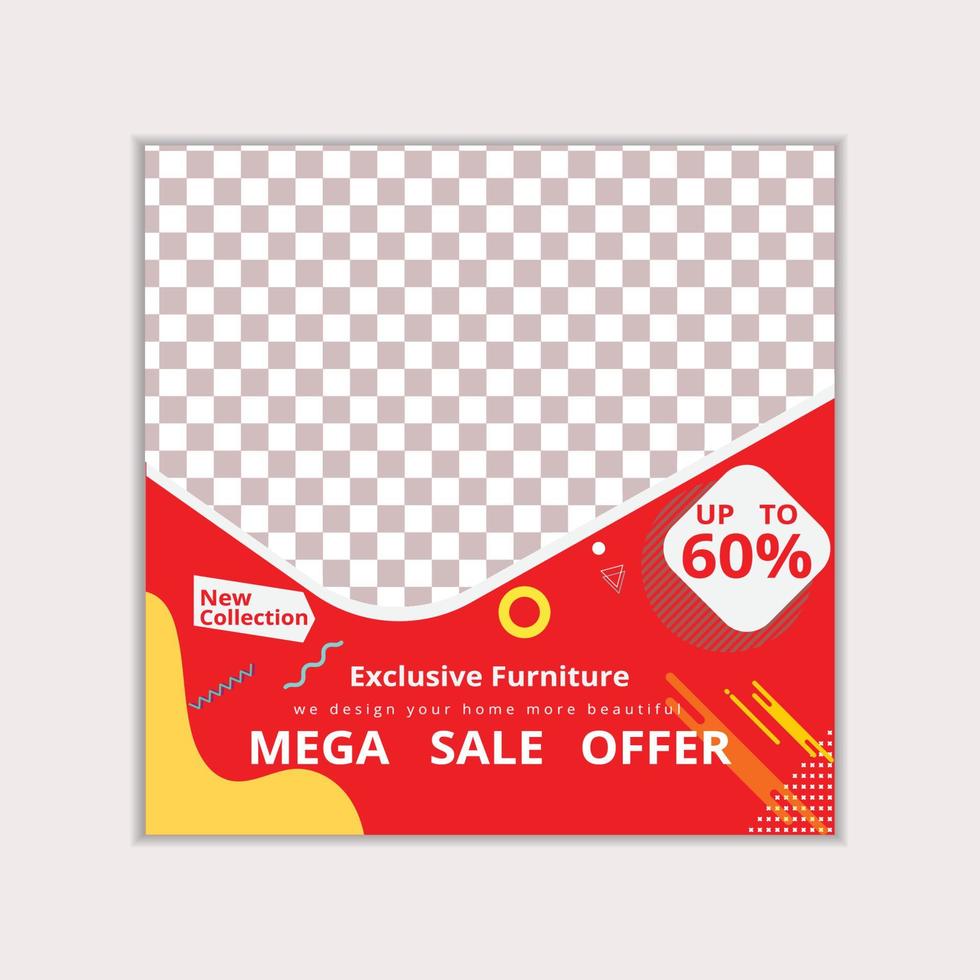 Social Media Post Design Template vector