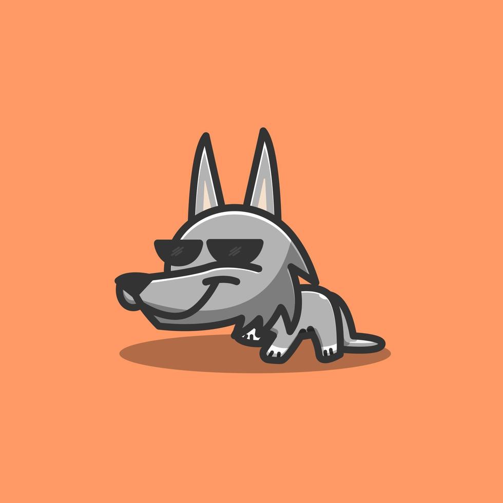 cute wolf vector illustration