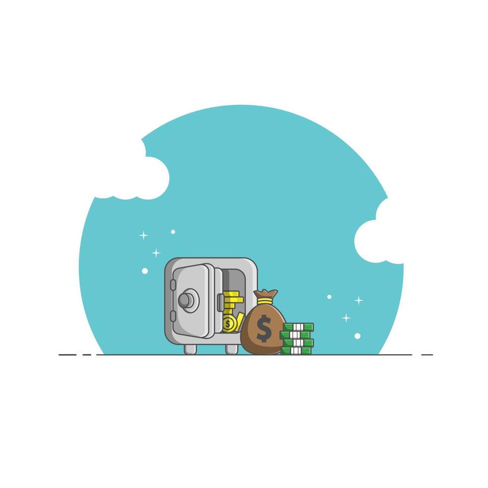 dinero seguro ilustración vector