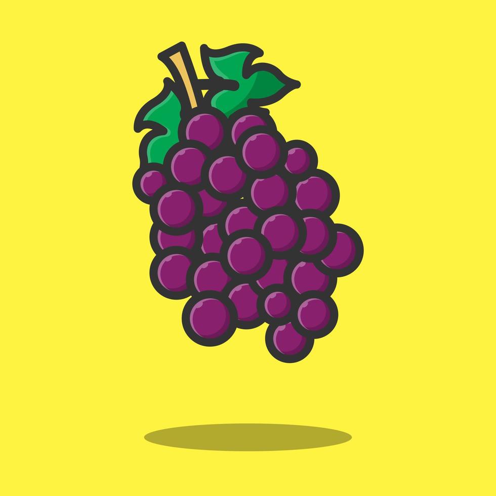 ilustración vectorial de uvas vector