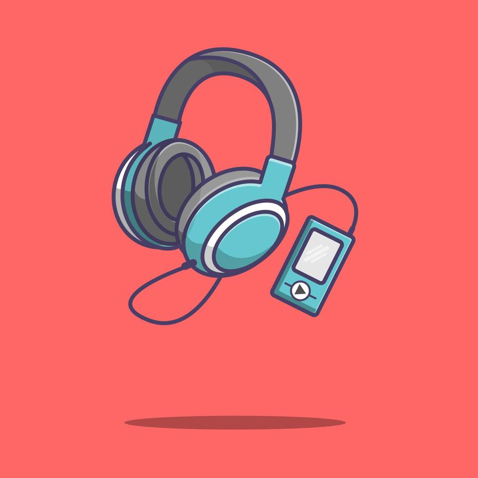 headphones and airpods vector illustration