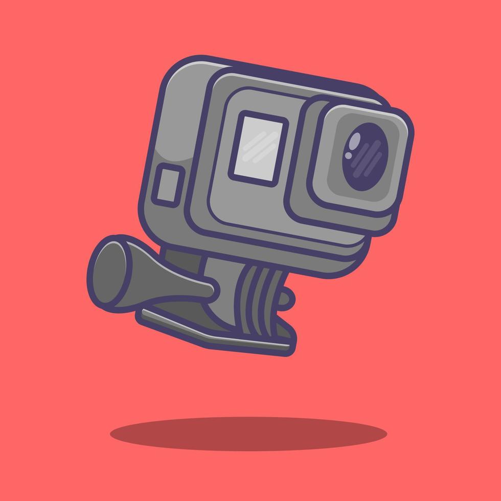 action camera 4k vector illustration