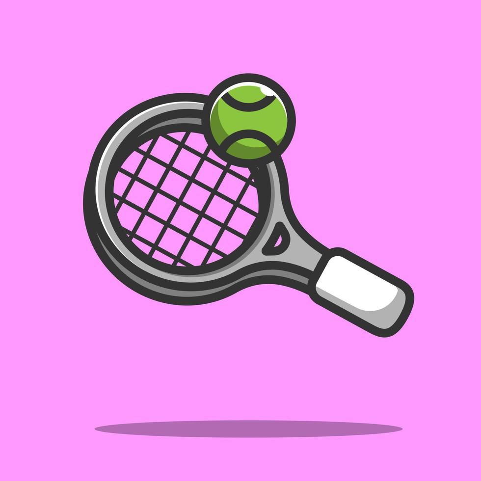 tennis racket and tennis ball vector