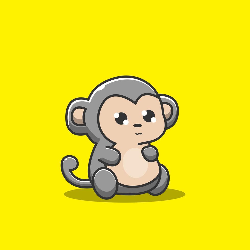 lindo bebé mono vector