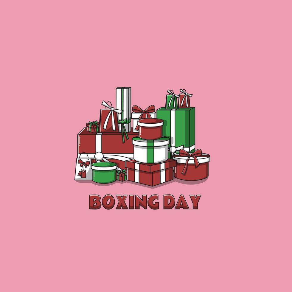 boxing day illustration, gift illustration vector