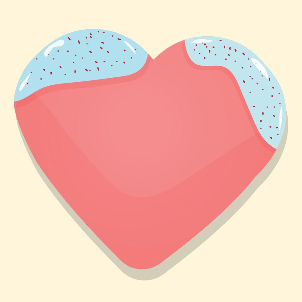 Sweet heart cake vector