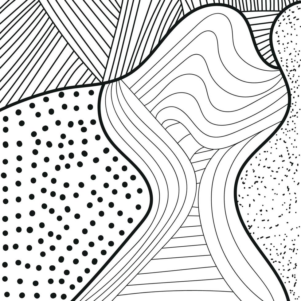 Black And White Abstract Scribble Background doodle vector