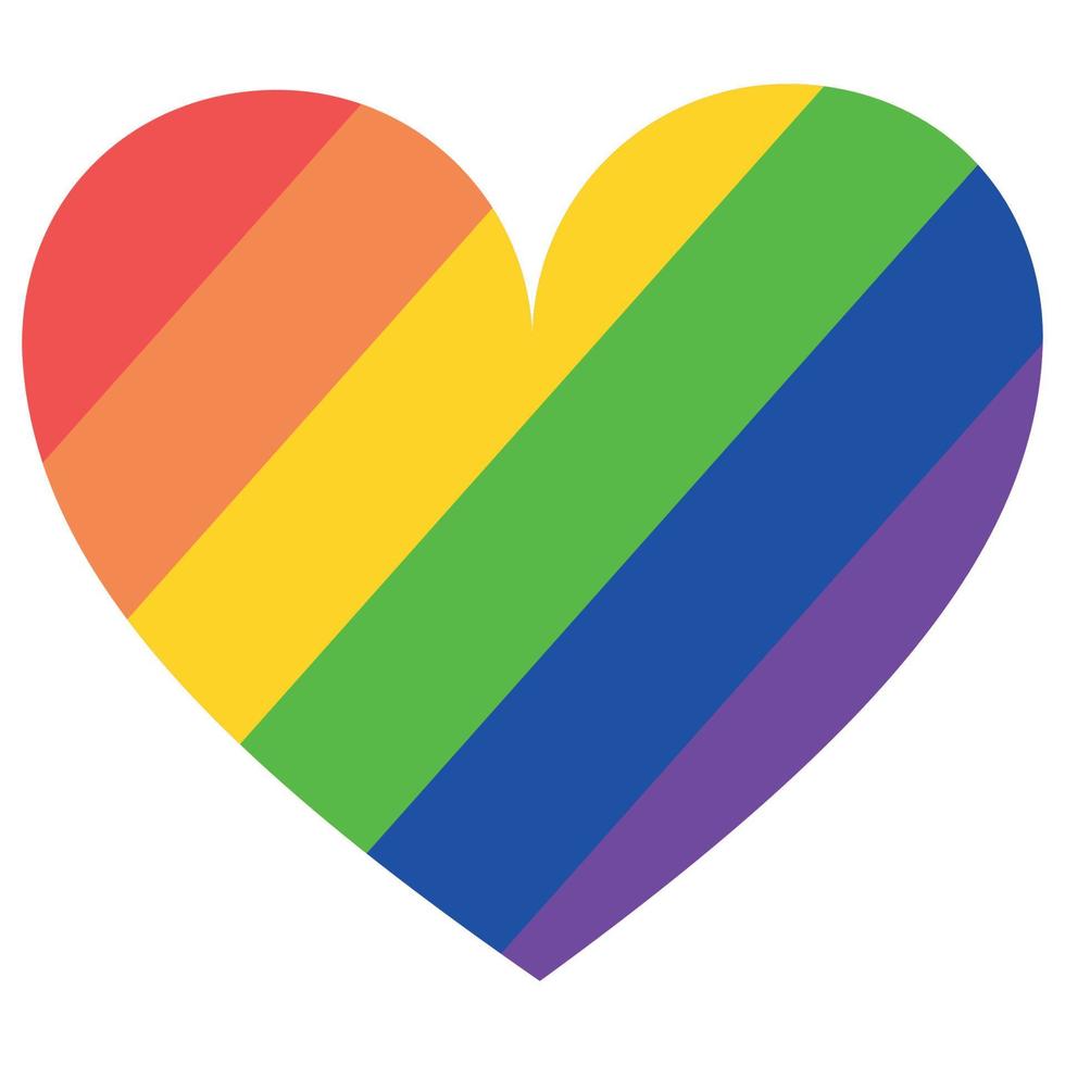 LGBT heart illustration vector